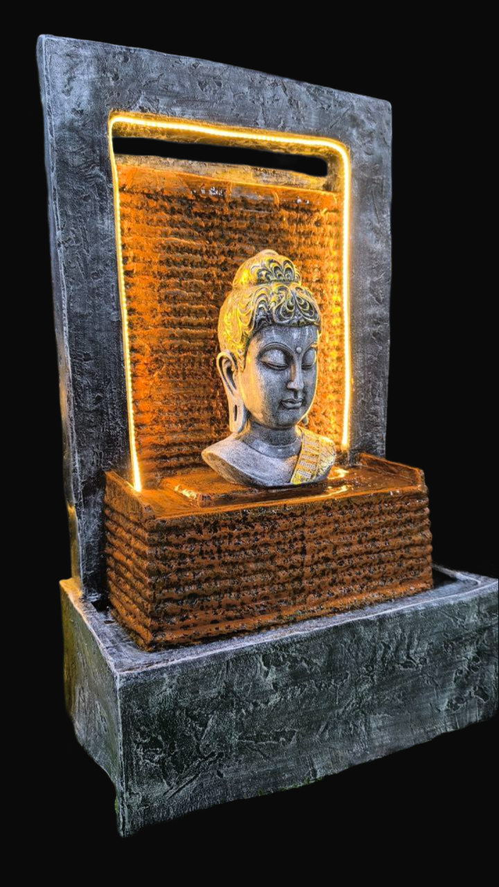 Buddha face fountain