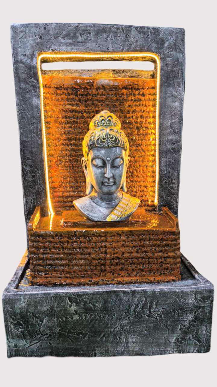 Buddha face fountain