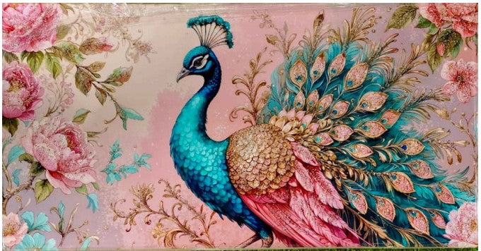 Luxury Floating frame Beautiful Peacock Abstract Painting For Wall Decoration Wall Painting For Living Room Big Size Painting