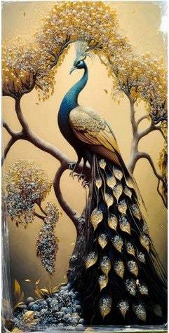 Peacock Canvas Wall Art, Home Decor Paintings, Canvas,
