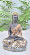 10 Inch Antique Buddha Statue | Resin Idol Golden Black Buddha for Home & Office Décor |
