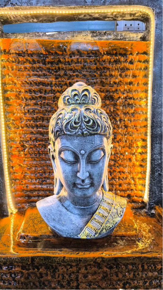 Buddha face fountain
