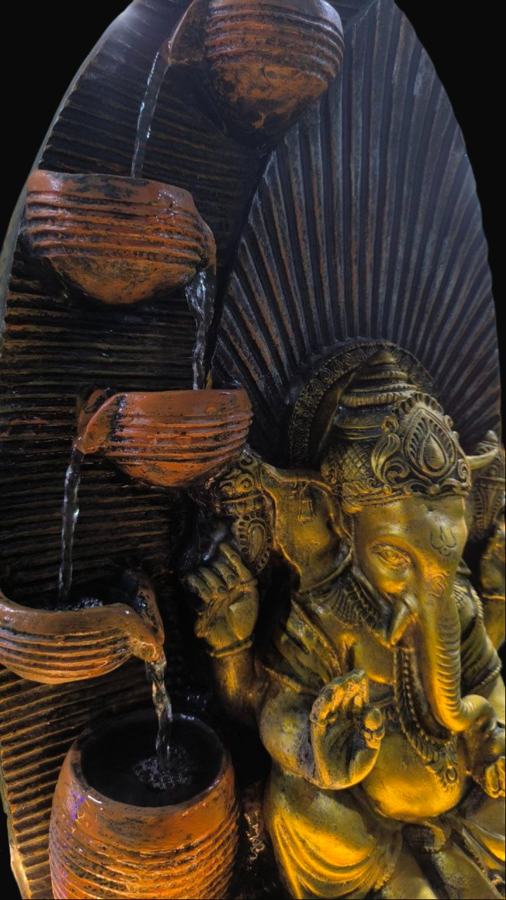 4 diya Ganesh(Fountain)