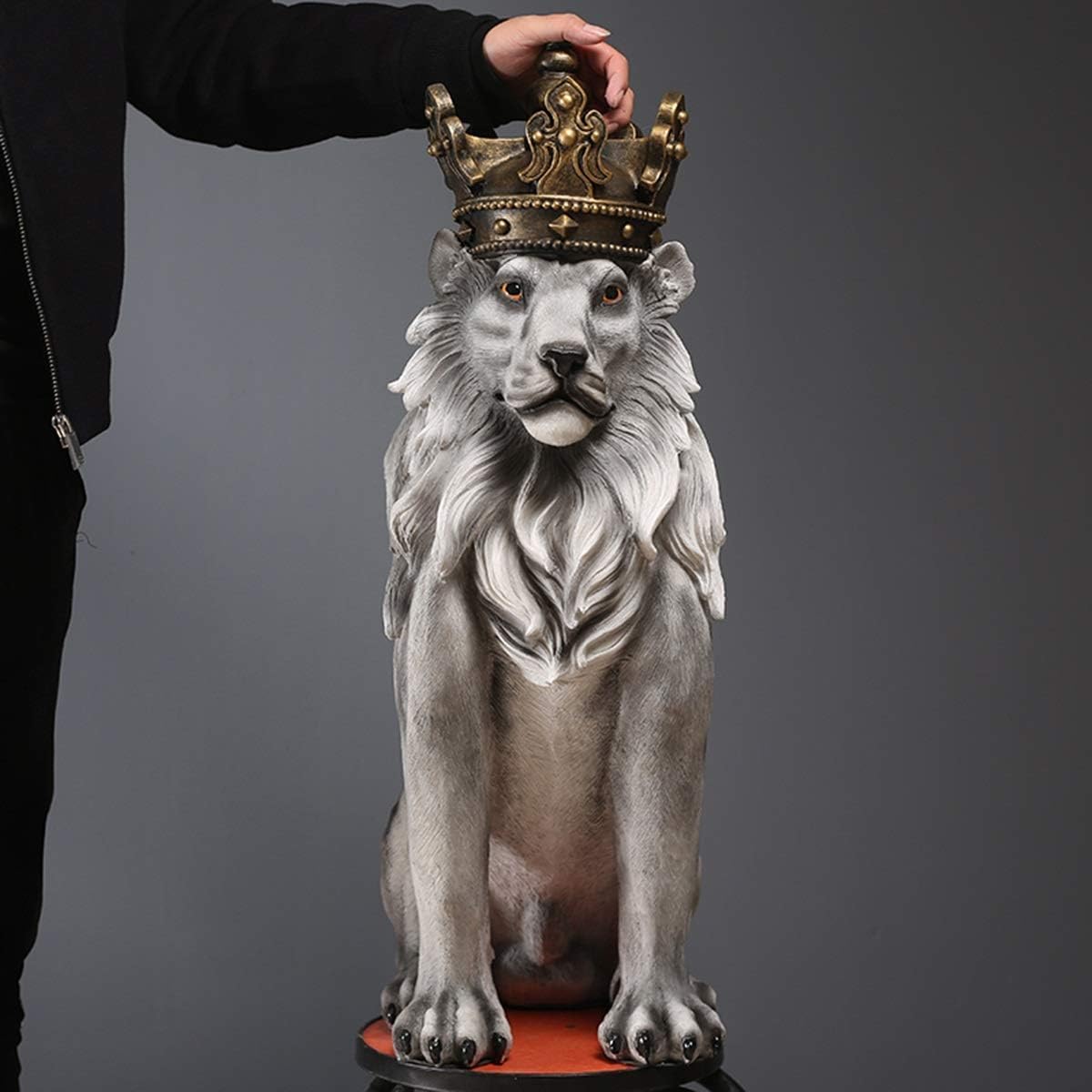 Trisaini Craft Lion King Statue Showpiece for Home Entrance Decoration, Office, Study Room, Collectible Figurines, Best Gift for The Man