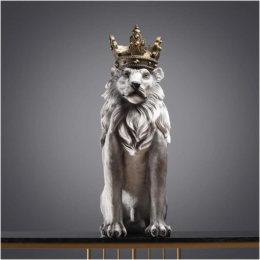 Trisaini Craft Lion King Statue Showpiece for Home Entrance Decoration, Office, Study Room, Collectible Figurines, Best Gift for The Man