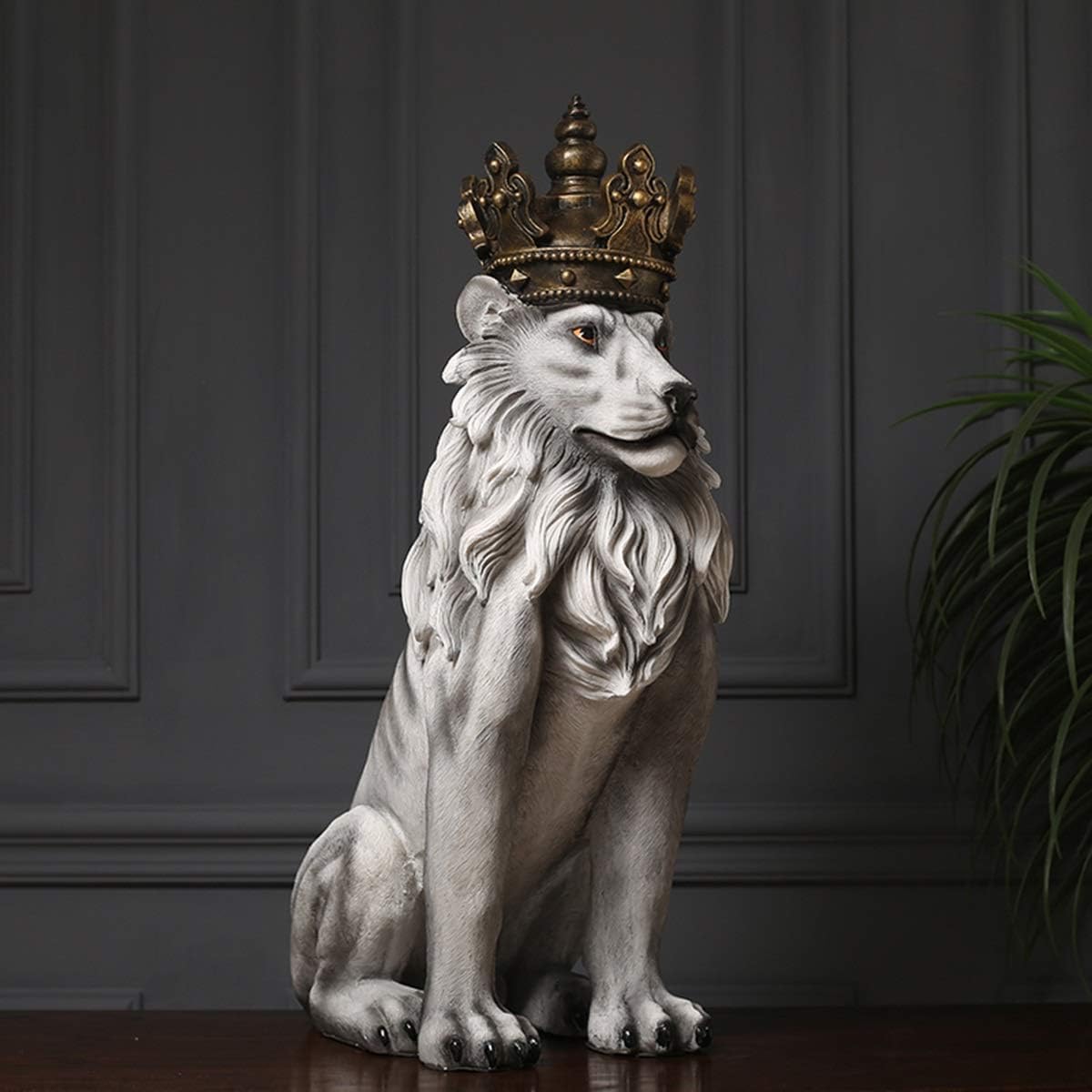 Trisaini Craft Lion King Statue Showpiece for Home Entrance Decoration, Office, Study Room, Collectible Figurines, Best Gift for The Man