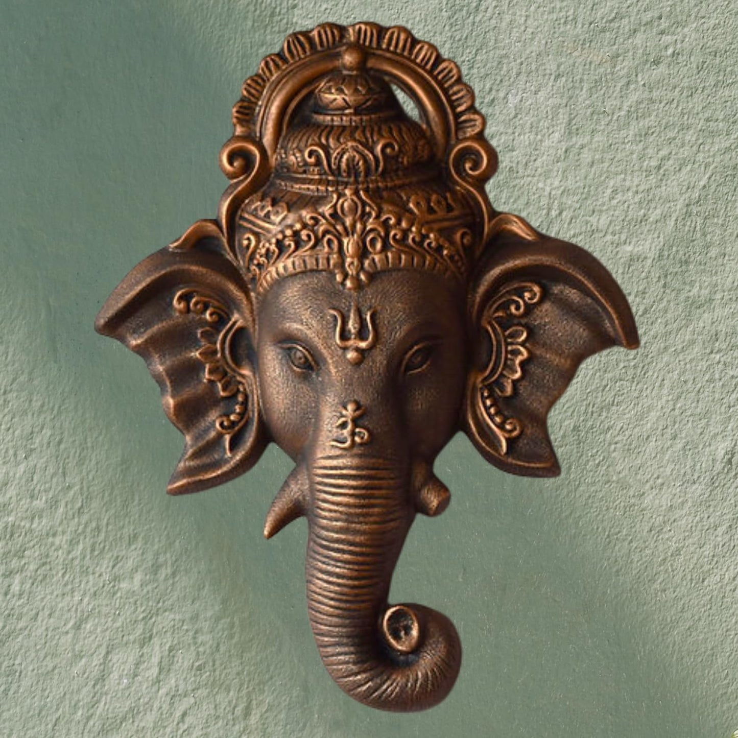 Trisaini Craft 3 Feet Ganesha Face Wall Hanging Mural Showpiece for Home Entrance Decor, Office, Study Room - Idol Statue Shri Ganesha face Wall Mount