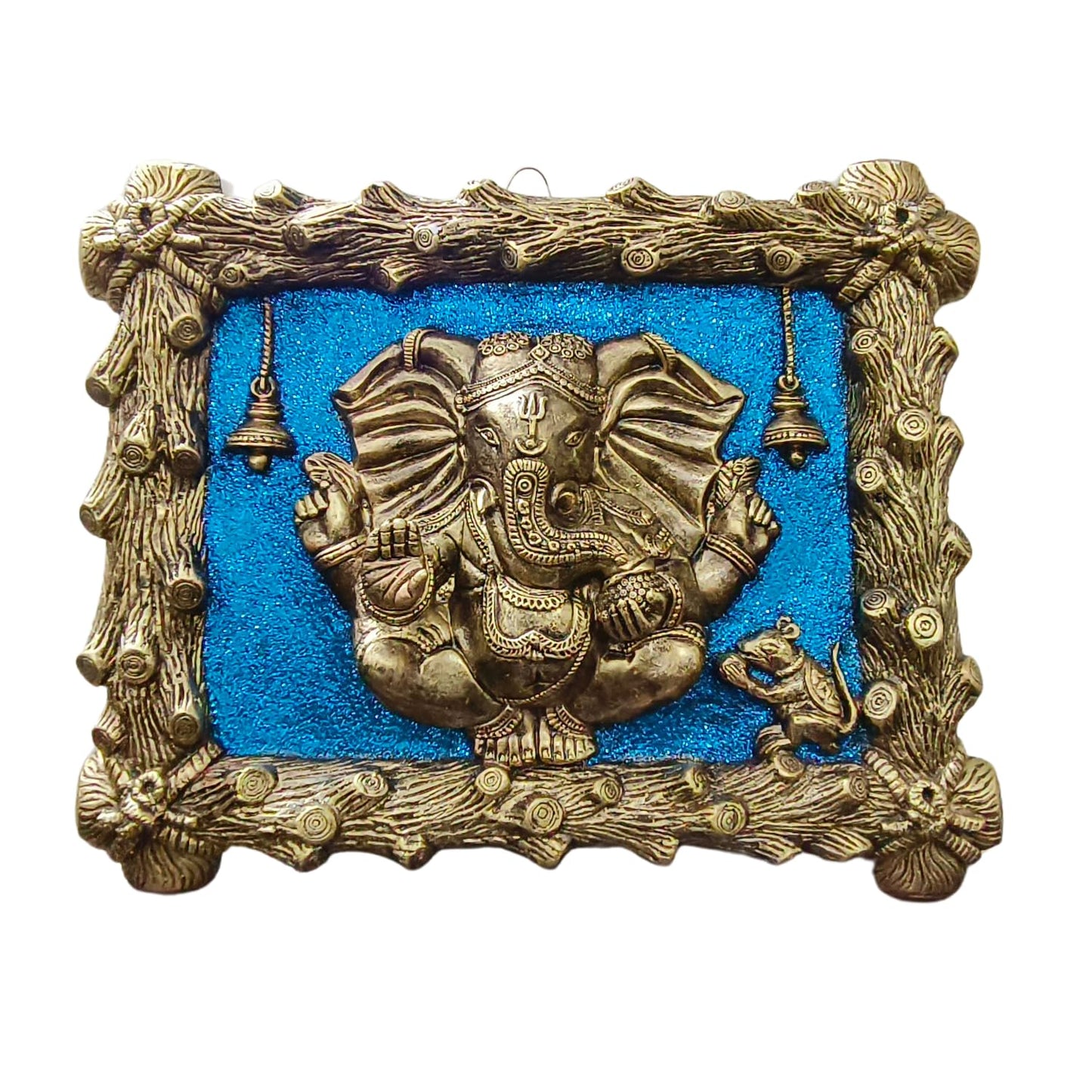 Trisaini Craft Fiber Ganesh Wall Hanging for Entrance Door Home Decor, Office, Study Room Ganpati face Wall Mount Art Decoration Gift Gifting Mural Showpiece