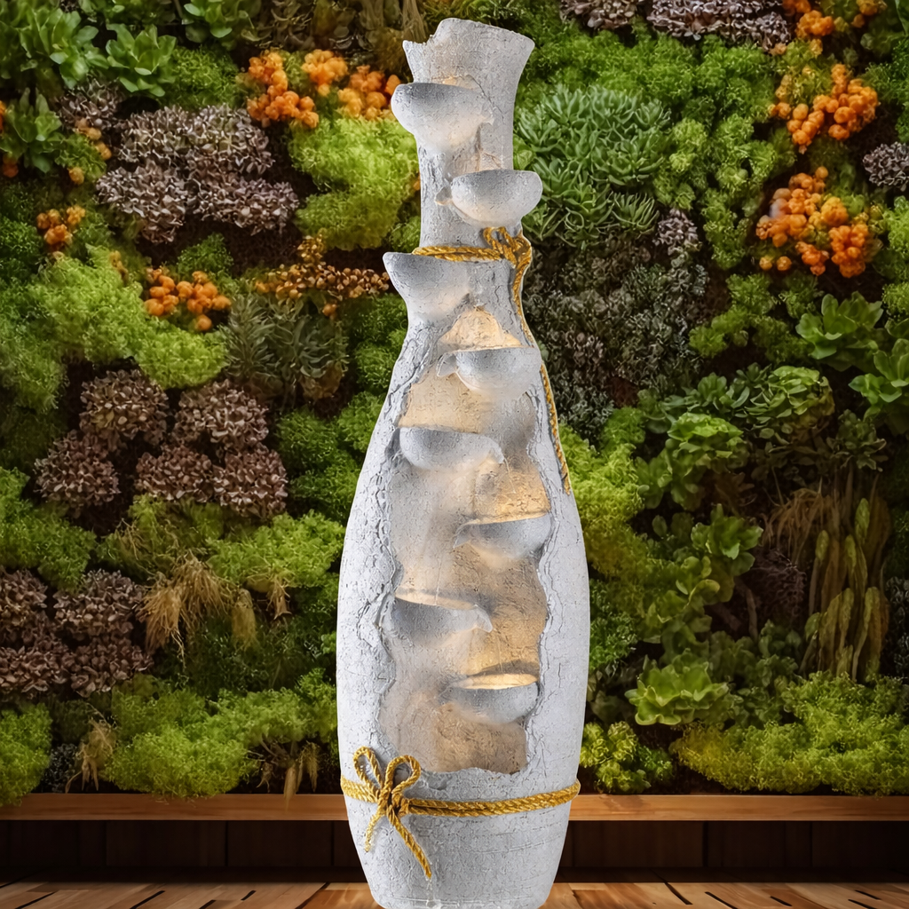 Surahi Lamp Water Fountain with LED Lights & Pump – Home & Living Decors |