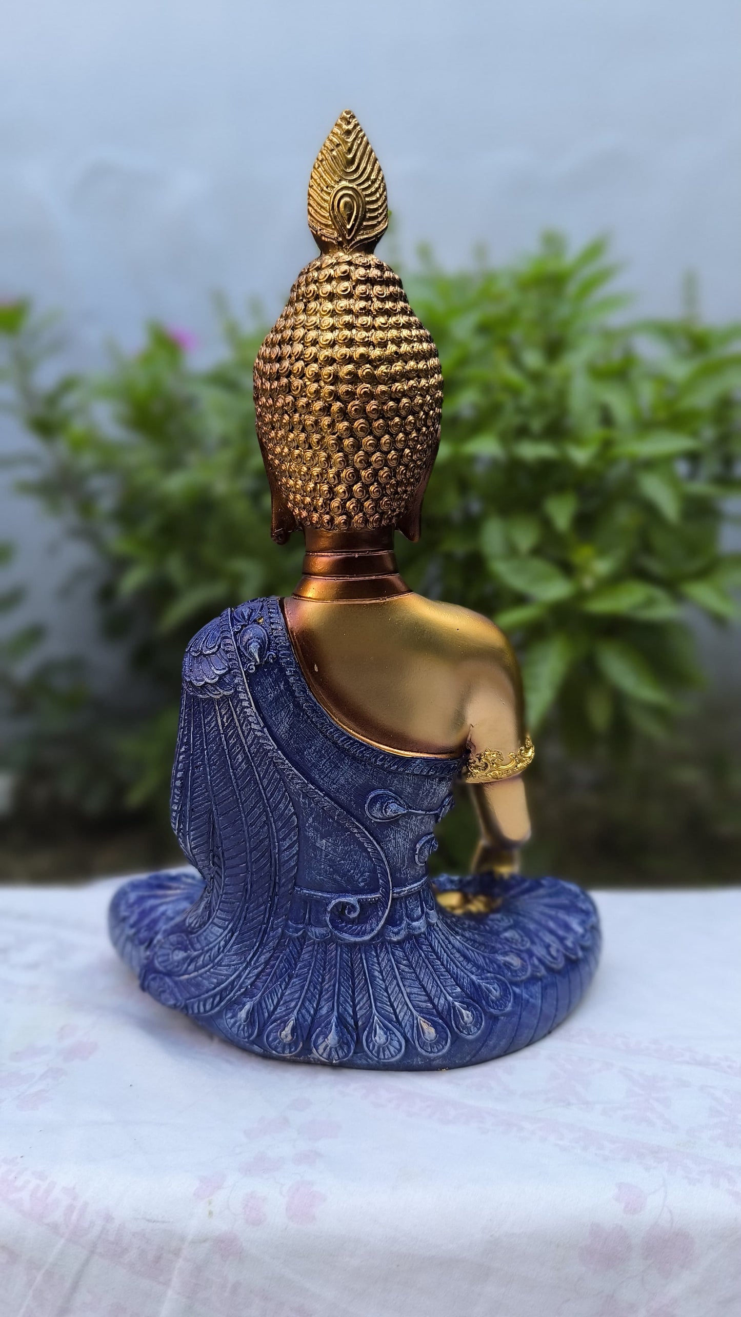 13 Inch Resin Gautam Buddha Idol for Home Decor | Meditating Buddha Statue for Office, Temple, Living Room & Gift Purpose.