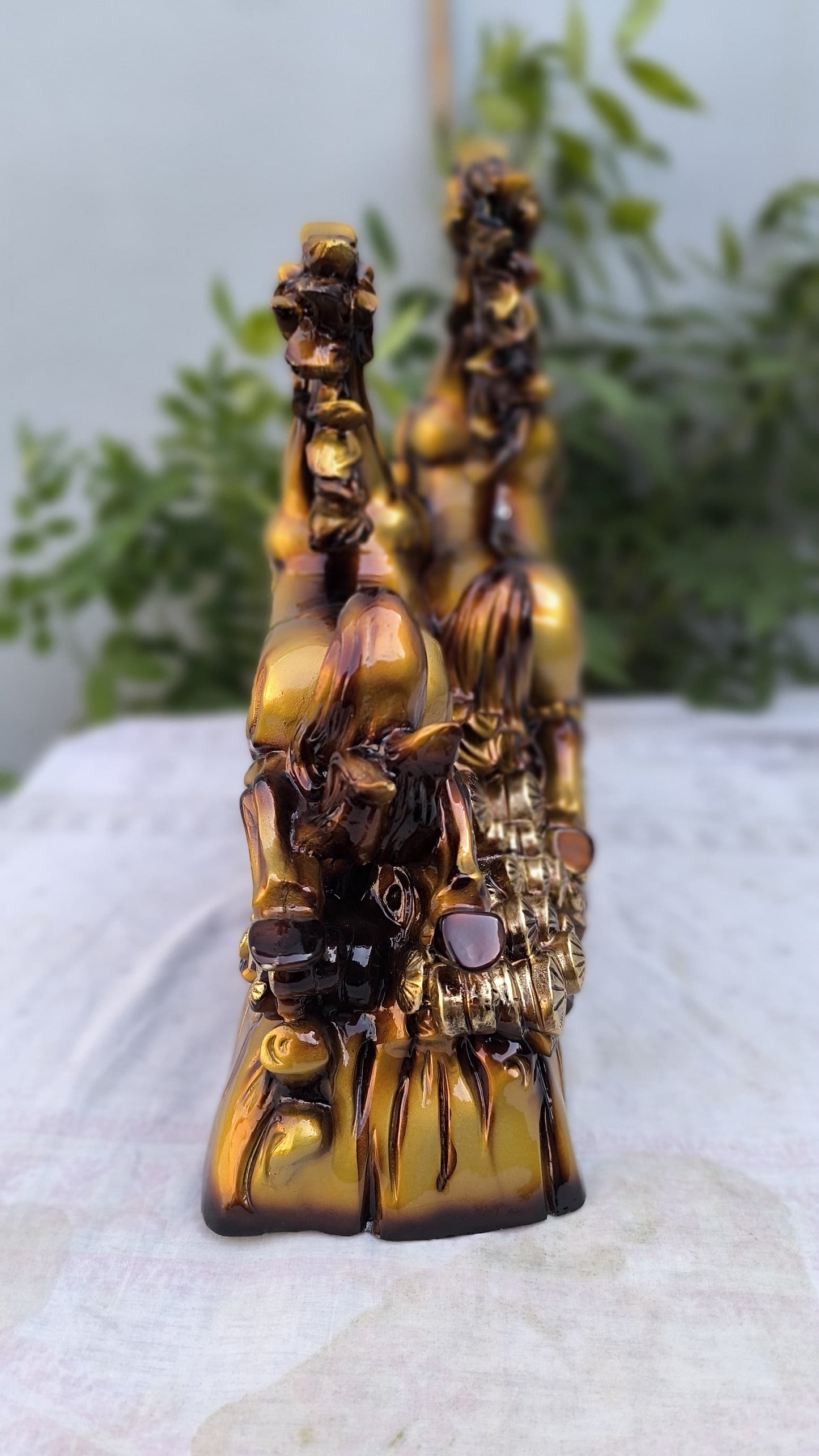17 Inch Double Horse Statue | Vastu Running Horse Idol for Success, Power & Home Décor
