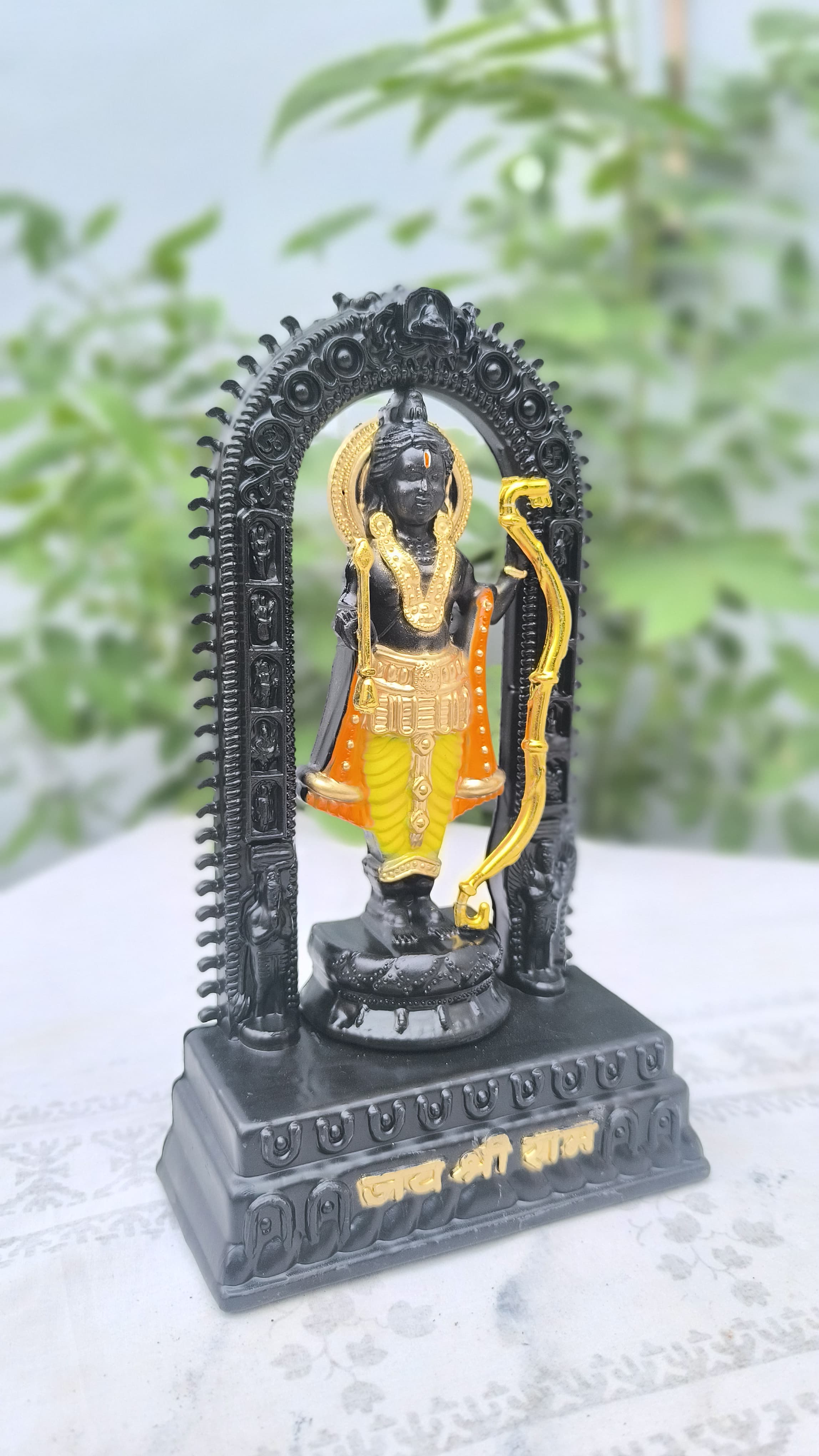 10 Inch Resin Ram La laa Idol | Statue for Mandir, Home Temple & Puja Decors | Showpiece