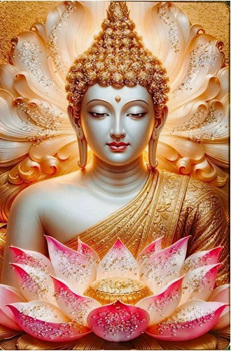 Lord Buddha Photo Frame - Premium Buddha Painting for Home & Wall Decor | Elegant Buddha Art for Spiritual Ambiance