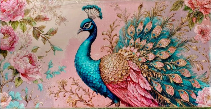 Luxury Floating frame Beautiful Peacock Abstract Painting For Wall Decoration Wall Painting For Living Room